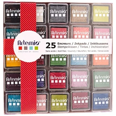 Imagen de Artemio 10005112 Juego de 25 tintas, 7,8 x 1,5 10,8 cm, Multicolor