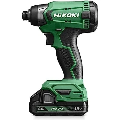 Imagen de Hikoki WH18DAWCZ Atornillador de impacto con batería (1/4&quot; portaherramientas (18 V, 2 baterías 2,0 Ah, par máximo fijo: 140 Nm, pernos y tuercas: M6 M14, sin escobillas, maletín, batería,