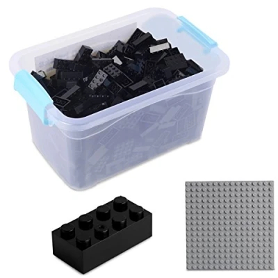 Imagen de Katara Juego De 520 Ladrillos Creativos En Caja con Placa Construcción 100% Compatibles Lego Classic, Sluban, Papimax, Q Bricks Negro