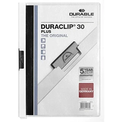 Imagen de Carpeta Duraclip 30 Plus duradera, lámina dura, hasta hojas A4, blanca, 221302