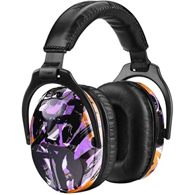 Imagen de ZOHAN 030 Protectores de Oído para Niños, Cascos Antiruido Adolescente, Protección Auditiva con Diadema Ajustable, Reducción Ruido Audición, Graffiti Morado