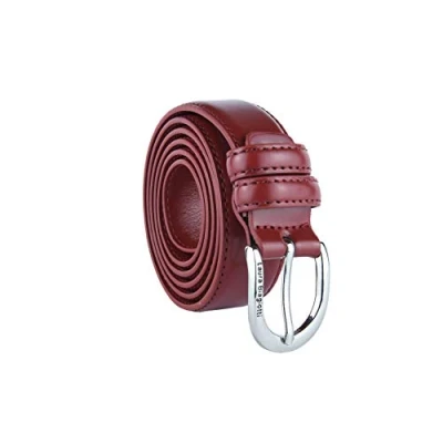 Imagen de Biagiotti Cinturón de mujer fino piel auténtica, se puede acortar con caja, Rojo 3 Cm, XL (120 cm)