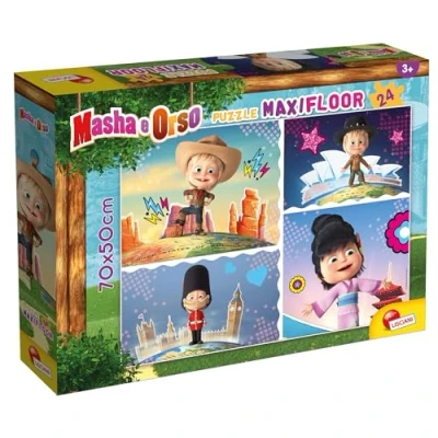 Imagen de Liscianigiochi 86085 And The Bear Lisciani Giochi Maxi Puzzle de Masha y el Oso 24 piezas Puzle para niños, single, color fantástico
