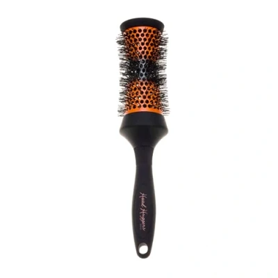 Imagen de Denman (Medium) Thermo Ceramic Hourglass Hot Curl Brush Hair Curling for Blow Drying, Straightening, Defined Curls, Volume &amp; Root Lift Orange Black, (DHH3)