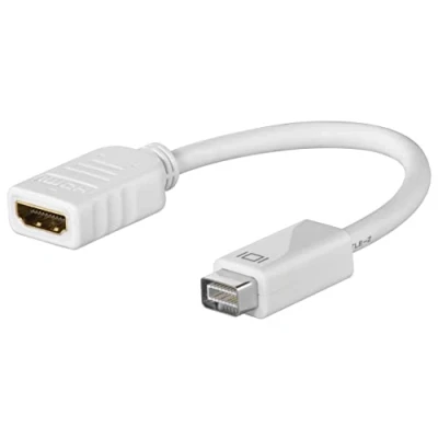 Imagen de Wentronic MicroConnect Spain 51745 Roseta para conectar una salida grafica Mini DVI a un monitor con conexion HDMI, color blanco