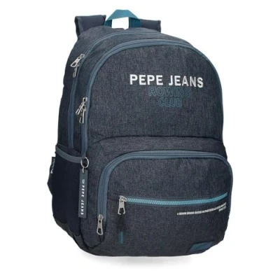 Imagen de Pepe Jeans Edmon Mochila Escolar Adaptable a Carro Azul 33x46x15 cms Poliéster 22,77L by Joumma Bags