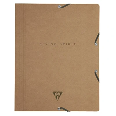 Imagen de Clairefontaine 103514C Flying Spirit Camisa elástica con 3 solapas (24 x 32 cm), color marrón