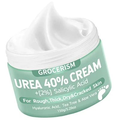 Imagen de Crema Urea 40% más un 2% de ácido Salicílico 150g para Pies y Manos con Hialurónico, árbol té Aloe Vera Humectar, Eliminar Callos Suavi