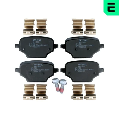 Imagen de OPTIMAL BP 12901 Juego de pastillas freno Eje trasero excl. contacto avisador desgaste con tornillos pinza accesorios