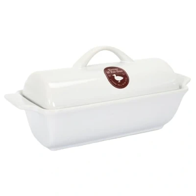 Imagen de COOK CONCEPT SABOR Y Terrina de foie gras KC24201 Medallion, GRES, blanco, rojo, blanco gris, para 500 g