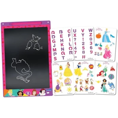 Imagen de Lexibook, Princesas Disney, Pizarra Mágica, Juguete Artístico y Creativo para Niños Niñas, Dibujos Multicolores, Pantalla de 28 cm, Incluye 1 Lápiz 6 Plantillas, Rosa, CRT10DP