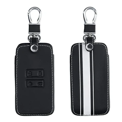 Imagen de kwmobile Funda Compatible con Renault Llave de Coche Smart Key 4 Botones (Solo Keyless Go) Cubierta Cuero sintético Case para Mando y Control Auto Rally