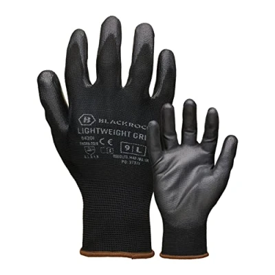 Imagen de Blackrock Guantes de trabajo agarre ligero con revestimiento palma poliuretano para un manejo precisión y buen en seco, talla 10/XL
