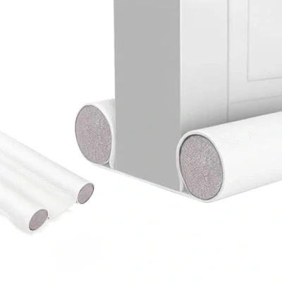 Imagen de Burlete Bajo Puerta. Doble para Puertas y Ventanas, de Polipiel, Ajustable Entre 32 94cm. Aislamiento Acústico, Reductor Frio/Calor, Bloqueo Viento, Luz, Polvo, Insectos.