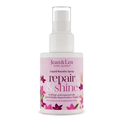 Imagen de Jean &amp; Len Liquid Keratin Spray, con fitoqueratina y proteínas, cuida el cabello dañado, huele a sándalo seda, sin parabenos ni siliconas, vegano, 100 ml