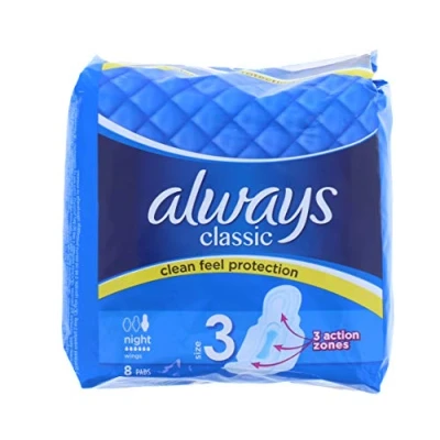 Imagen de Always Classic Pads, Night, 8 Count