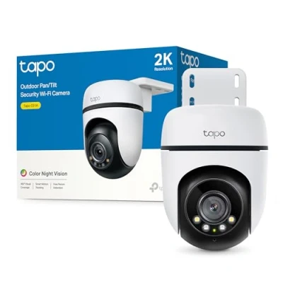 Imagen de Tapo C51A Cámara de vigilancia Wi Fi para Exteriores 360, visión Nocturna a Todo Color 2k (3 MP), detección Personas con IA Seguimiento Movimiento Inteligente IP65