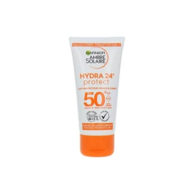 Imagen de GARNIER AMBRE SOLAIRE HYDRA 24H LECHE PROTECTORA SPF50 50 ML