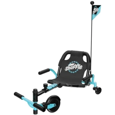 Imagen de Crazy Cart Shuffle de Razor Drifting Go Kart para niños a Partir 4 años, tecnología Drift Bar, Marco Ajustable con 5 ajustes Longitud, Color Azul