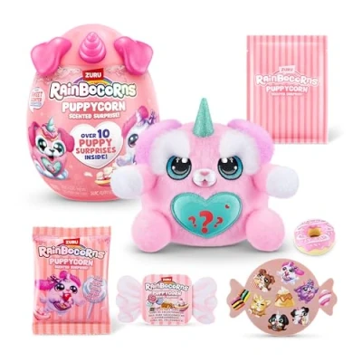 Imagen de Rainbocorns Puppycorn Scent Surprise, Schnauzer, by ZURU Surprise Unboxing Soft Toy, Scented Puppy Plush for Girls (Schnauzer)