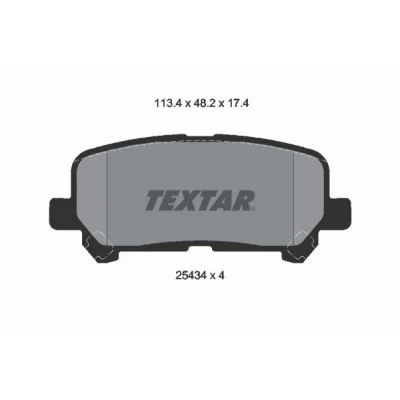 Imagen de TEXTAR 2543403 Juego de pastillas freno no preparado para indicador desgaste