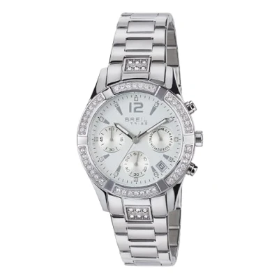 Imagen de BREIL Reloj Mujer Colección C&#039;EST Chic EW0275 de Pulsera con Esfera Analógica Blanca Cristales Movimiento SUNON PE902 Cuarzo Brazalete Acero