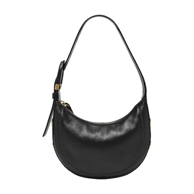 Imagen de Fossil Bolso de mujer Harwell, LiteHide™ media luna en piel negra, L: 22,9 cm, A: 7,6 14 ZB1916001