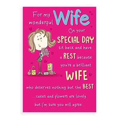 Imagen de Regal Publishing Tarjeta de Cumpleaños Humor para Esposa 9 x 6