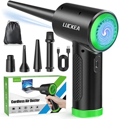Imagen de Aire Comprimido Limpieza PC Soplador de para con Luz LED, Potente 3 Velocidades, Polvo PC, Teclado, Plumero Electrico Air Duster