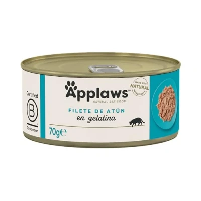 Imagen de Applaws Natural Wet Cat Food, Tuna Fillet in Jelly 70 g Tin, (24 x Tins)