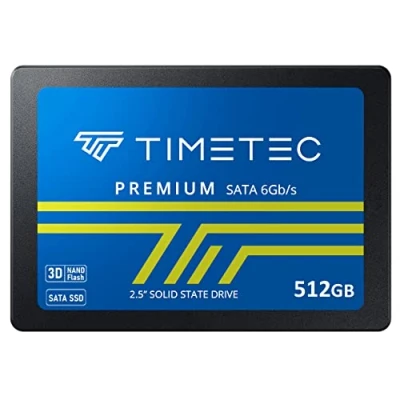 Imagen de Timetec SSD 3D NAND TLC SATA III 6 GB/s 2,5 Pulgadas 7 mm (0,28&quot;) 200 TBW Velocidad de Lectura hasta 550 MB/s SLC Cache Performance Boost Unidad Interna Estado sólido para PC (512GB)