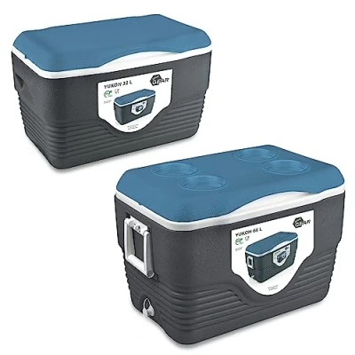 Imagen de your GEAR Yukon Nevera portátil (66 L + 32 L, incluye 2 recipientes de refrigeración pasivos, poliuretano termoplástico, aislante, caliente y frío)