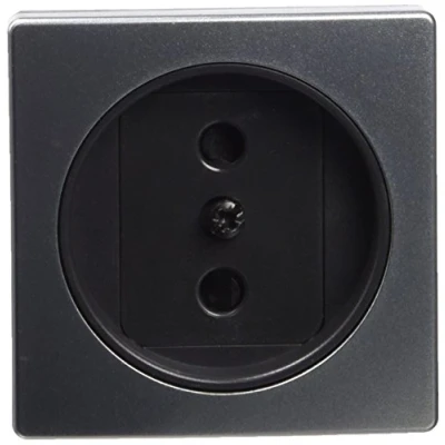 Imagen de Simon 82040 33 tapa enchufe bipolar+seguridad s 82 alum mate Ref. 6558233230