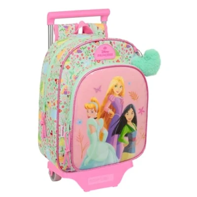 Imagen de Safta PRINCESAS DISNEY BLOOM Mochila Infantil con Carro 705, Ideal para Niños de Diferentes Edades, Cómoda y Versátil, Calidad Resistencia, 26x11x34 cm