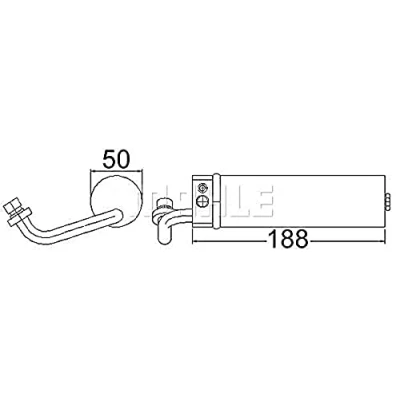Imagen de MAHLE ORIGINAL AD 68 000S Filtro Deshidratante NISSAN: Qashqai / Qashqai+2 I