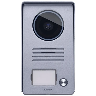 Imagen de Vimar 40921.P1 Placa de entrada audio/vídeo 1 botón para videoportero manos libres LCD 7in, con marco antilluvia, instalación superficie, gris