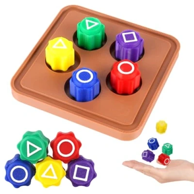 Imagen de Vicloon Juego Coreano Gonggi 5 Piezas de Captura Piedras Korean Game para Niños y Adultos Stone Catching Hand Guijarros Eye Coordination Training Toy (con Base)