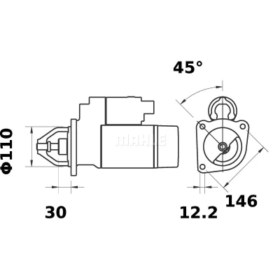 Imagen de MAHLE ORIGINAL MS 79 Motor de arranque 12 4,2 9