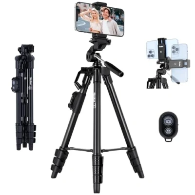 Imagen de Rollei Smartphone Tripod Traveler Trípode de viajeros para Smartphones y Disparador remoto Bluetooth muy ligero flexible Negro