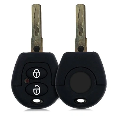 Imagen de kwmobile Funda Compatible con VW Llave de Coche 2 Botones Carcasa Protectora Silicona para Case en Negro
