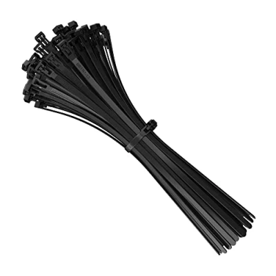 Imagen de intervisio Bridas de Plastico para Cables Reutilizables / 200mm x 7,6mm Negro 100 Piezas