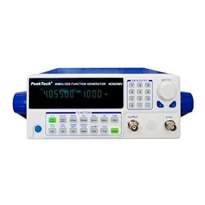 Imagen de PeakTech Generador de función 10μhz 20 Mhz con 10 W Amplificador potencia/Control Remoto USB/FM, AM, PM, PWM, FSK modulación, 1 pieza, P 4060 MV