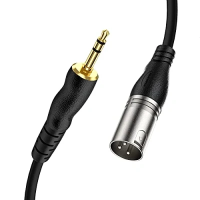 Imagen de NUOSIYA TRS 3,5mm a XLR Cable 2m, de interconexión micrófono 3,5 mm macho audio estéreo
