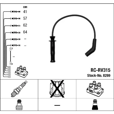 Imagen de NGK 8299 Juego de Cables Encendido 4