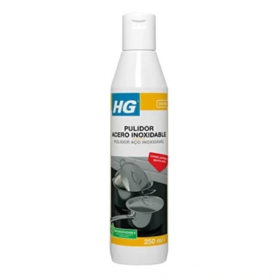 Imagen de HG Limpiador para Acero Inoxidable, Abrillanta y Protege, Utensilios de Cocina Superficies Metálicas, Evita la Reaparición Suciedad 250 ml