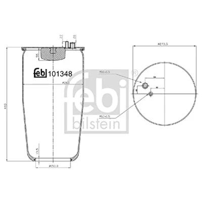 Imagen de FEBI BILSTEIN 101348 Fuelle, suspensión neumática MAN: TGX, TGA