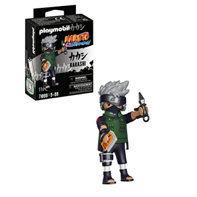 Imagen de PLAYMOBIL Naruto Shippuden 71099 Kakashi con Perro, Kunai y Libro, diversión de Juego Creativo para Fans del Anime Grandes Detalles Extras auténticos, 11 Piezas, a Partir 5 años