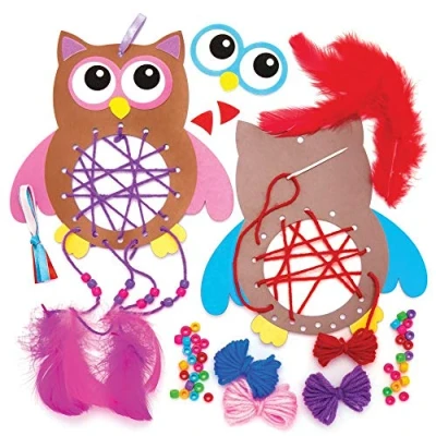 Imagen de Baker Ross Kit Acchiappasogni Gufo (confezione da 4) Attività Creative per Bambini
