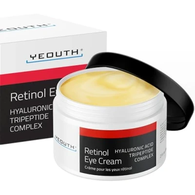 Imagen de YEOUTH Crema de Ojos con Retinol, Hidratante Para Ojos, Cuidado Nocturno Ojeras y Bolsas, Iluminador Todo Tipo Piel 60ml