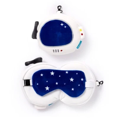 Imagen de Puckator Coussin de Voyage Relaxeazzz Peluché 2 en 1 Avec Masque Yeux Space Cadet Espace Cojines, EPS 93% poliéster 7% Elastano, Multicolor, único